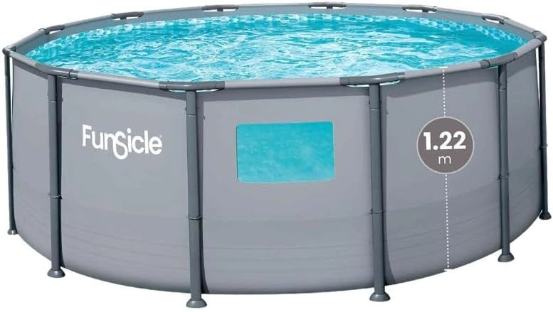 FUNSICLE Piscine Tubulaire Ronde à hublot Ø 3,66 m x h1,22 m