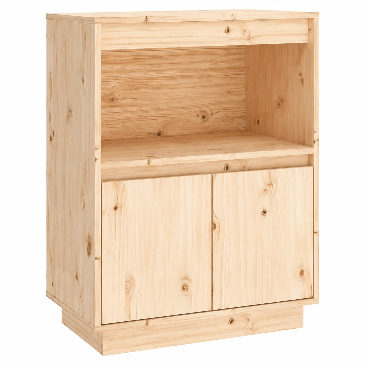 Armoire de Rangement en Bois Massif pour Salon 60x34x75 cm