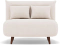 Bestmobilier - Lumi - Banquette Convertible clic-clac 1 Place en Velours côtelé (Beige)