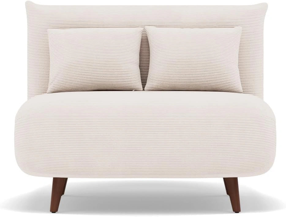 Bestmobilier - Lumi - Banquette Convertible clic-clac 1 Place en Velours côtelé (Beige)