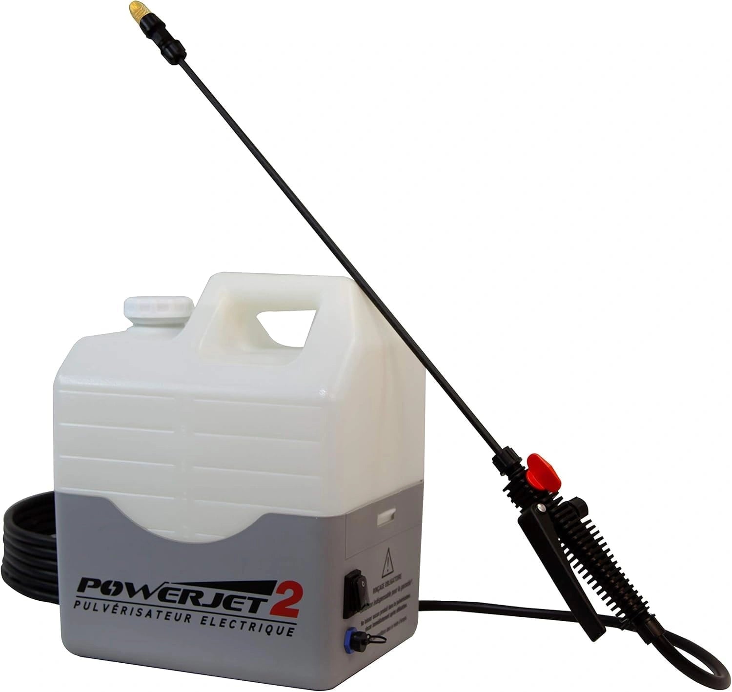Multirex PowerJet 2 pulvérisateur électrique 12 V, portée 10 m, autonomie 5 h, Pompe 5,5 Bar avec pressostat, Lance Carbone 1,5 m, 7 Buses
