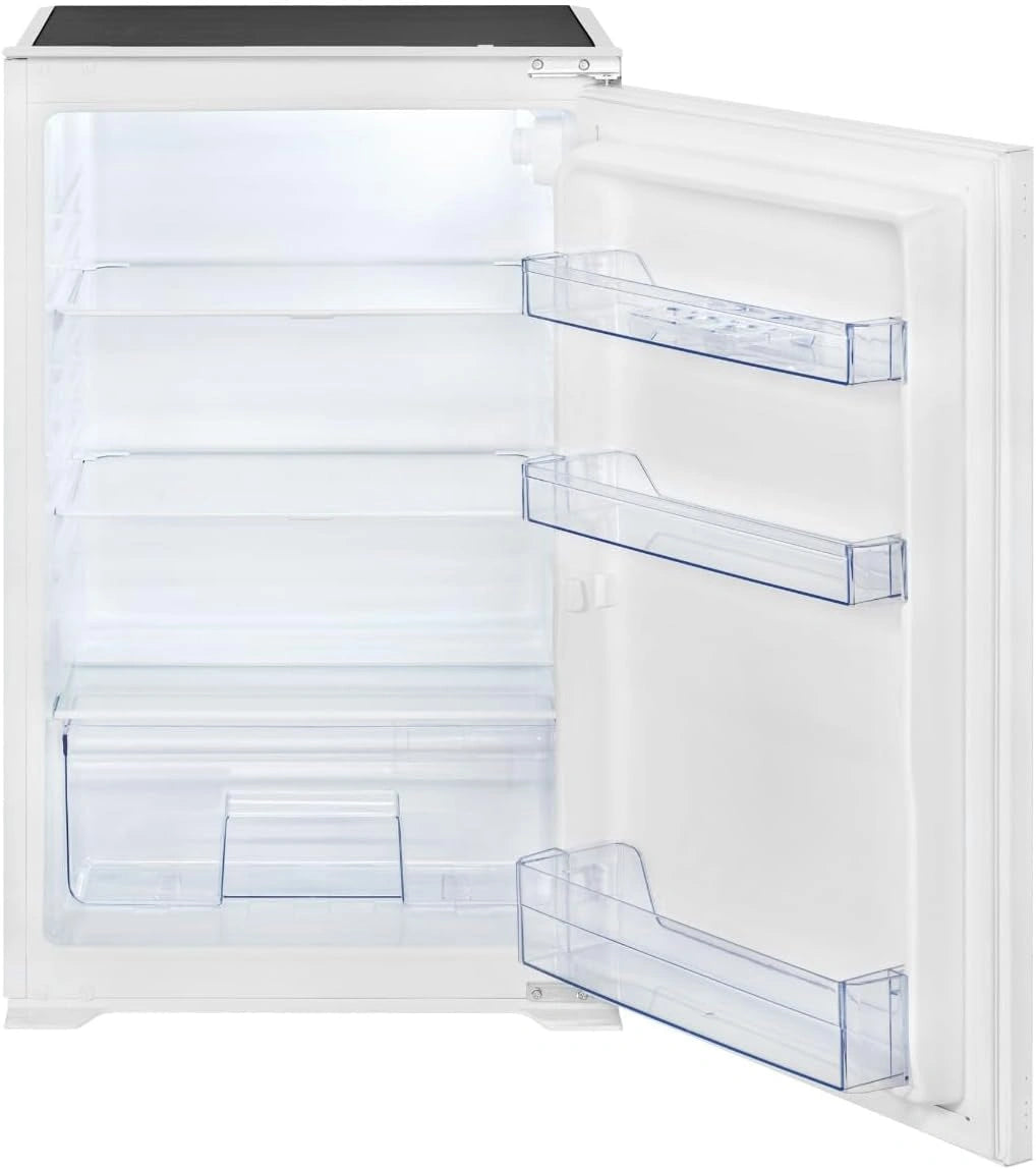 Bomann Réfrigérateur Encastrable 129 L VSE 7809, Blanc, contrôle température 0-8 °C, 3 étagères en verre, Éclairage LED, dégivrage automatique