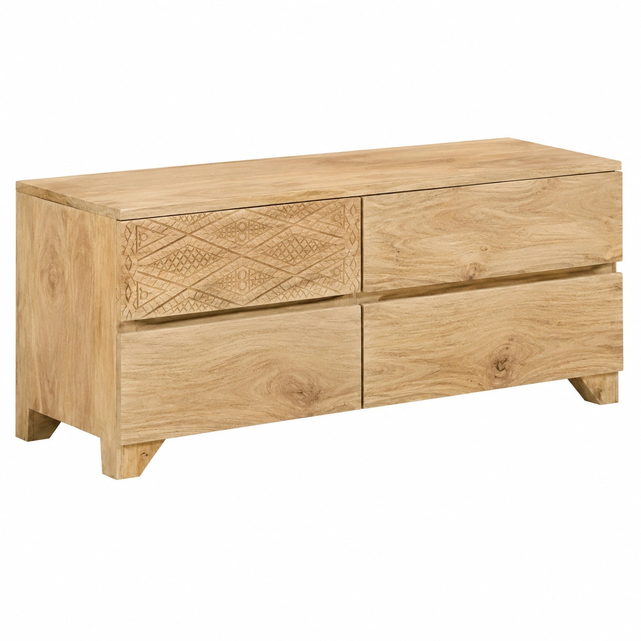 Meuble TV en Bois de Manguier 110x30x40 cm