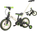 JMMD 6 en 1 Vélo Enfant évolutif avec poignée Freins béquille, Pour 1.5-5 ans, Stabilisatrices, Pédales amovibles, Poignée réglable