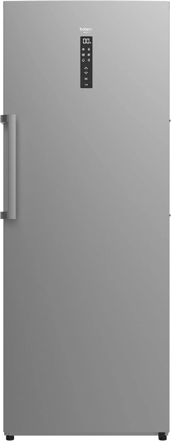 Cecotec Congélateur Vertical 380 L Bolero CoolMarket UF 380 Inox, Moteur Inverter Plus, Économie d'Énergie, Total No Frost, Écran de Contrôle