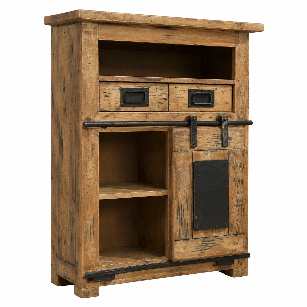 Buffet en bois de manguier et métal laqué