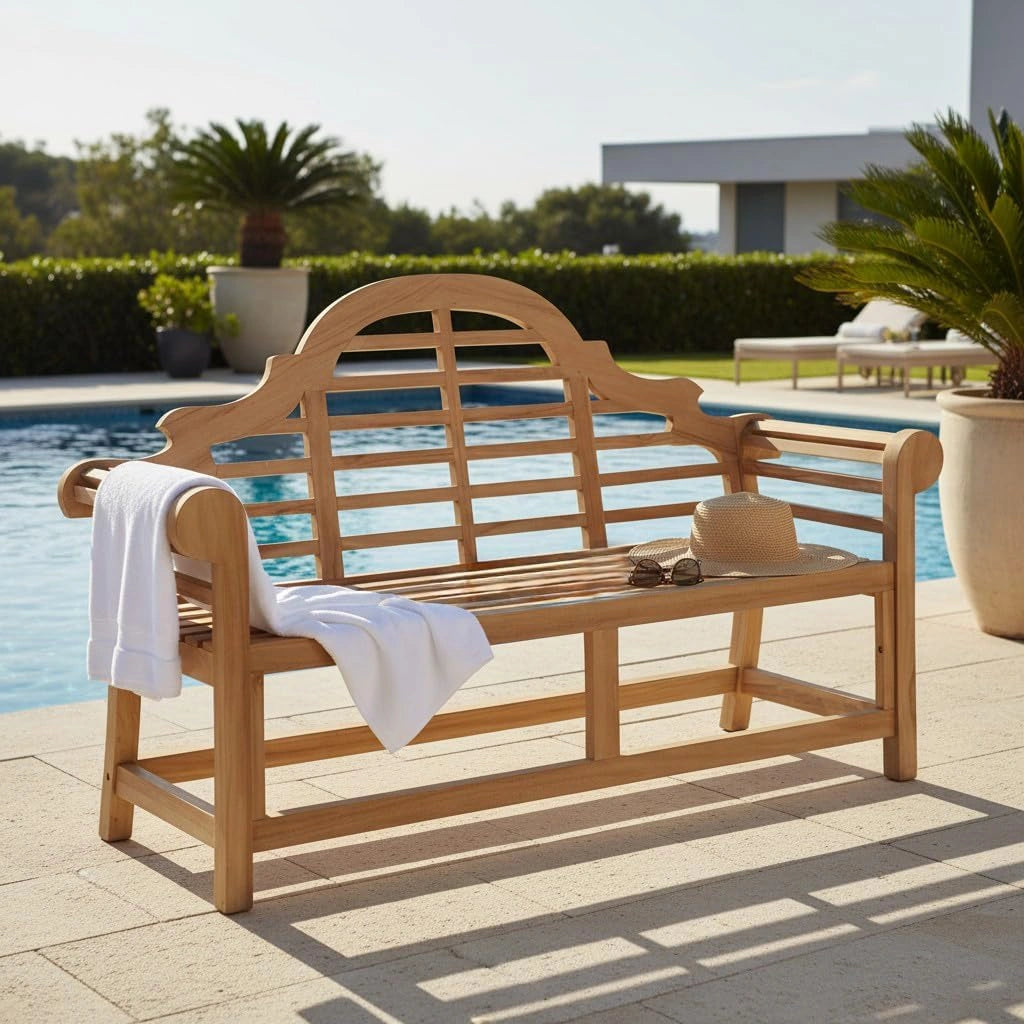 Teck'Attitude Banc en Teck Massif Marlborough, 104 cm