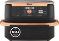 Ninja Foodi FlexDrawer Air Fryer 2 Compartiments, Noir et Cuivre, 10,4 L, 7 en 1 AF500EUCP, Séparateur Amovible Grande Capacité de 10.4 L, Max 240°C