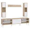 Ensemble de Meubles TV avec Étagères en Bois et Blanc 180 cm