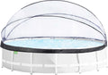 EXIT Toys Abri Piscine Hors Sol Rond ø 488 cm pour Intex/Bestway, Garde l'Eau Plus Chaude et Propre, Dôme Universel, Transparent