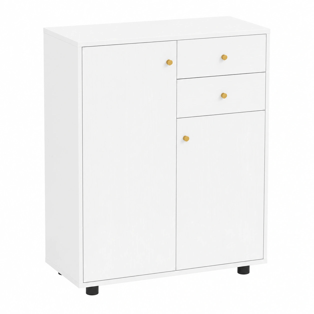 Buffet Bas avec Armoire et Étagères Réglables pour Toutes Pièces