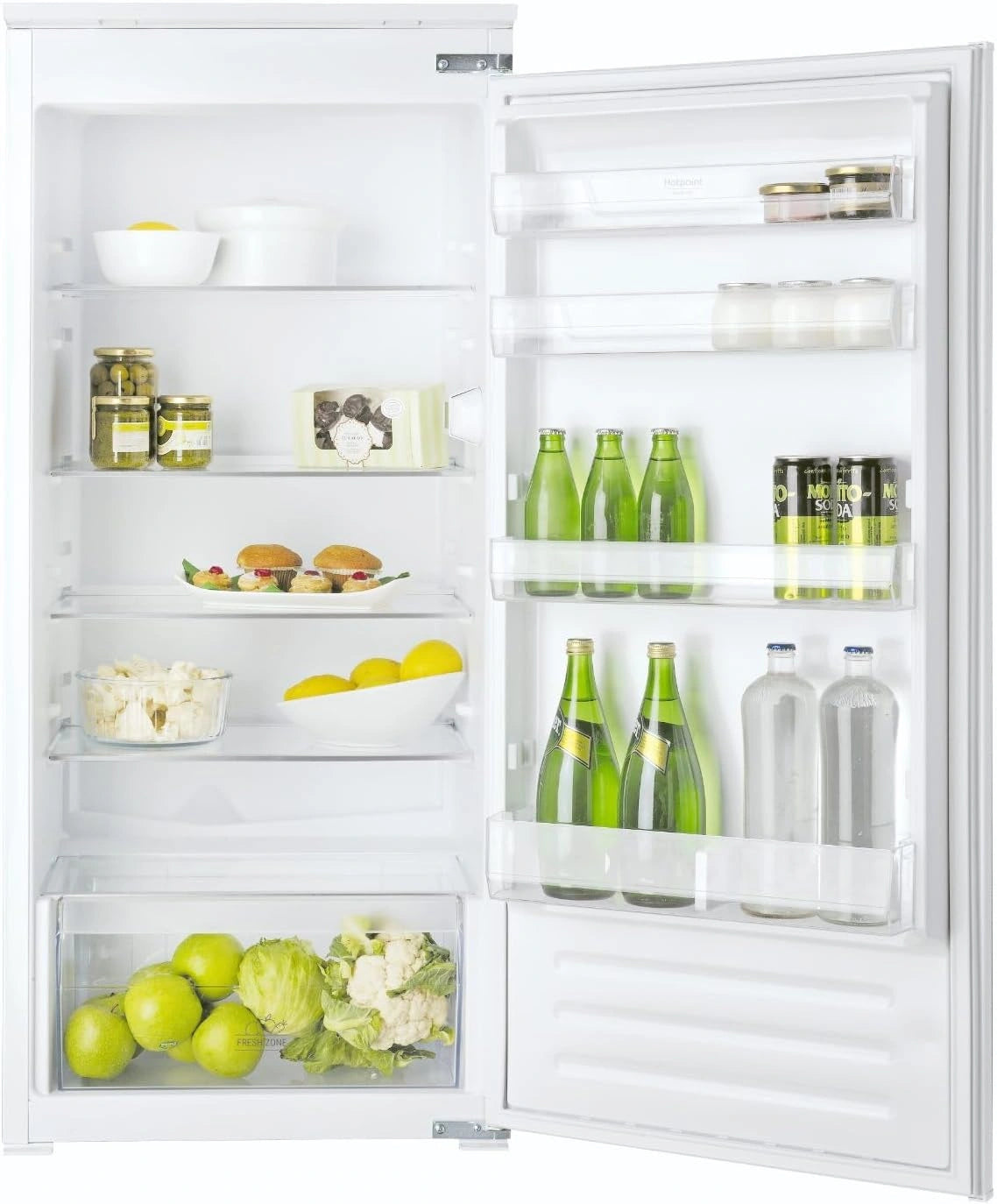Hotpoint - S12A1DHA2FR Réfrigérateur 1 Porte Encastrable 209 L - No Frost, Silencieux 35 dB - H 122 x L 54 x P 54,5 cm - Classe Énergétique E - Inox