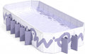 Grande Piscine Hors Sol Pliable pour Enfants et Adultes, 102.3in/260 cm), Piscine Familiale Rectangulaire Non Gonflable avec Renforts Latéraux(purple