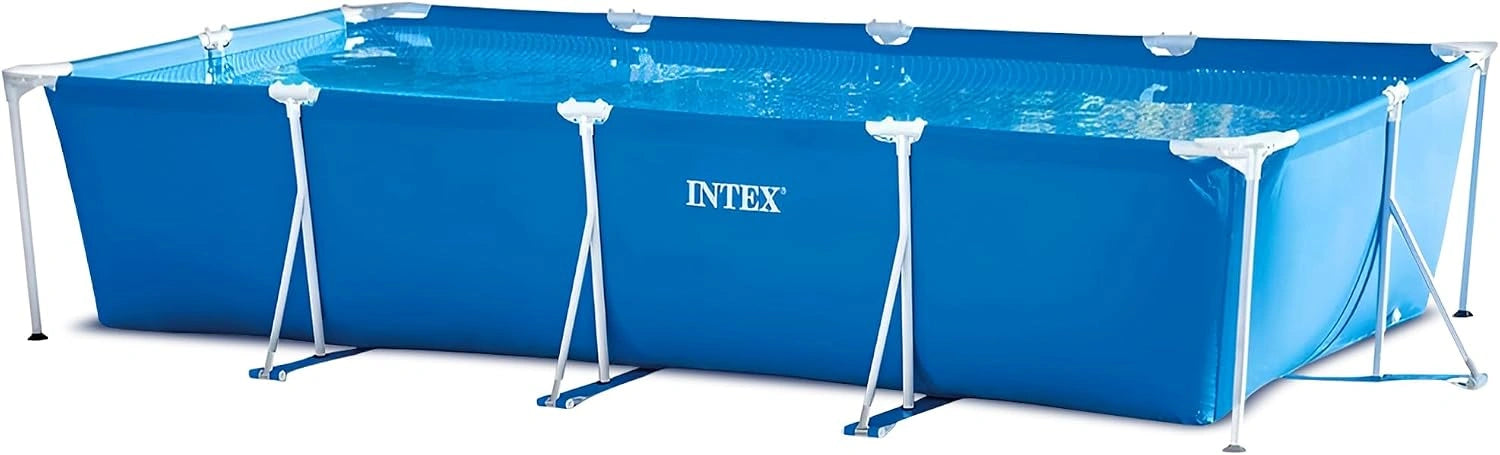 Intex piscine structure métallique junior rect tubulaire (l)4,50 x (l)2,20 x (h)0,84 m