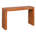 Table console en bois massif pour l'entrée, design épuré