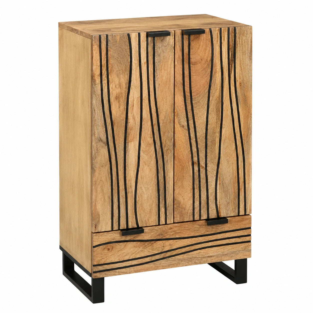 Buffet en Bois de Manguier avec Rangement pour Salle à Manger