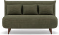 Bestmobilier - Lumi - Banquette Convertible clic-clac 2 Places en Velours côtelé (Vert)