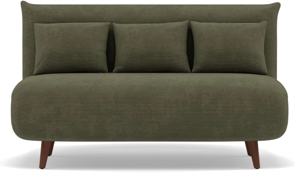 Bestmobilier - Lumi - Banquette Convertible clic-clac 2 Places en Velours côtelé (Vert)