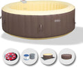 EASE.ZONE Spa hydromassage Gonflable Chauffant 4-6 Personnes, Marron, pompe, 0,6 mm, 910 L