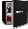 KLARSTEIN Irene 46 L Mini réfrigérateur rétro - Silencieux 37 dB, Noir, Thermostat réglable, Petit réfrigérateur de chambre, Économe en Énergie