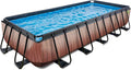 EXIT Toys Piscine Hors Sol Tubulaire Rectangulaire 540 x 250 x 100 cm avec Pompe Filtrante, TÜV CE en 16582, Cadre en Acier, pour Familles et Enfants