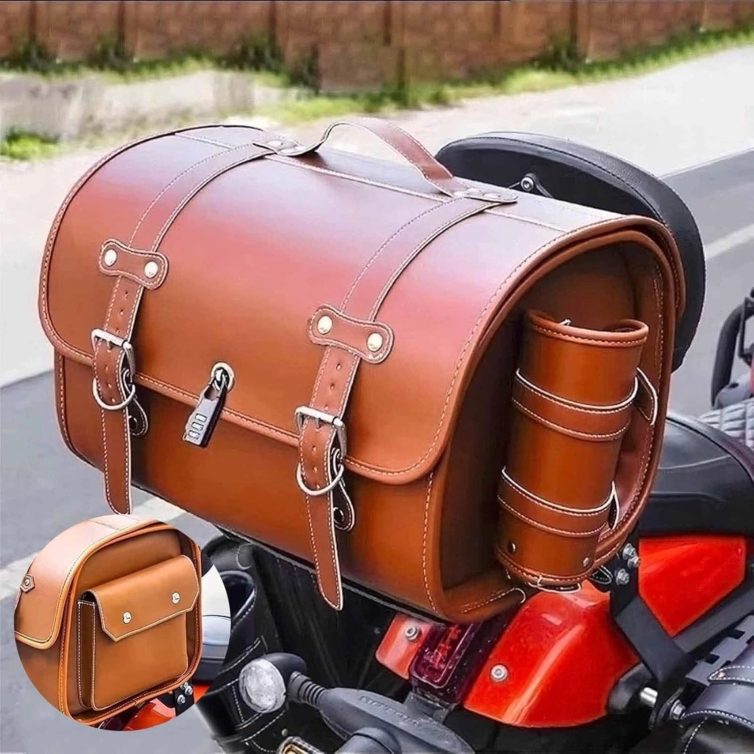 Top Case De Moto Rétro, Coffre De Voyage Universel épais Et étanche avec Serrure à Combinaison De Sécurité Et Poignée De Transport