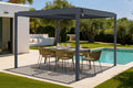 CAZEBOO Pergola Bioclimatique Autoportante Piana 3x3 m 9 m², Pergola Aluminium Gris Anthracite avec Lames Orientables en Acier, Abri Terrasse Jardin
