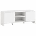 Meuble TV Scandinave avec Étagère Réglable et Rangement