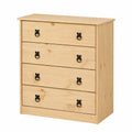 Commode en bois avec 4 tiroirs spacieux