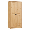 Armoire en pin massif style mexicain avec penderie et 2 portes