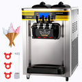 VEVOR Machine à Crème Glacée Molle 22-30 L/h Machine à Glace Molle avec Trémie 6 L Sorbetière à Glace Pré-Réfrigération Décongélation en Un Clic