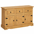 Buffet en bois style mexicain avec portes et tiroirs