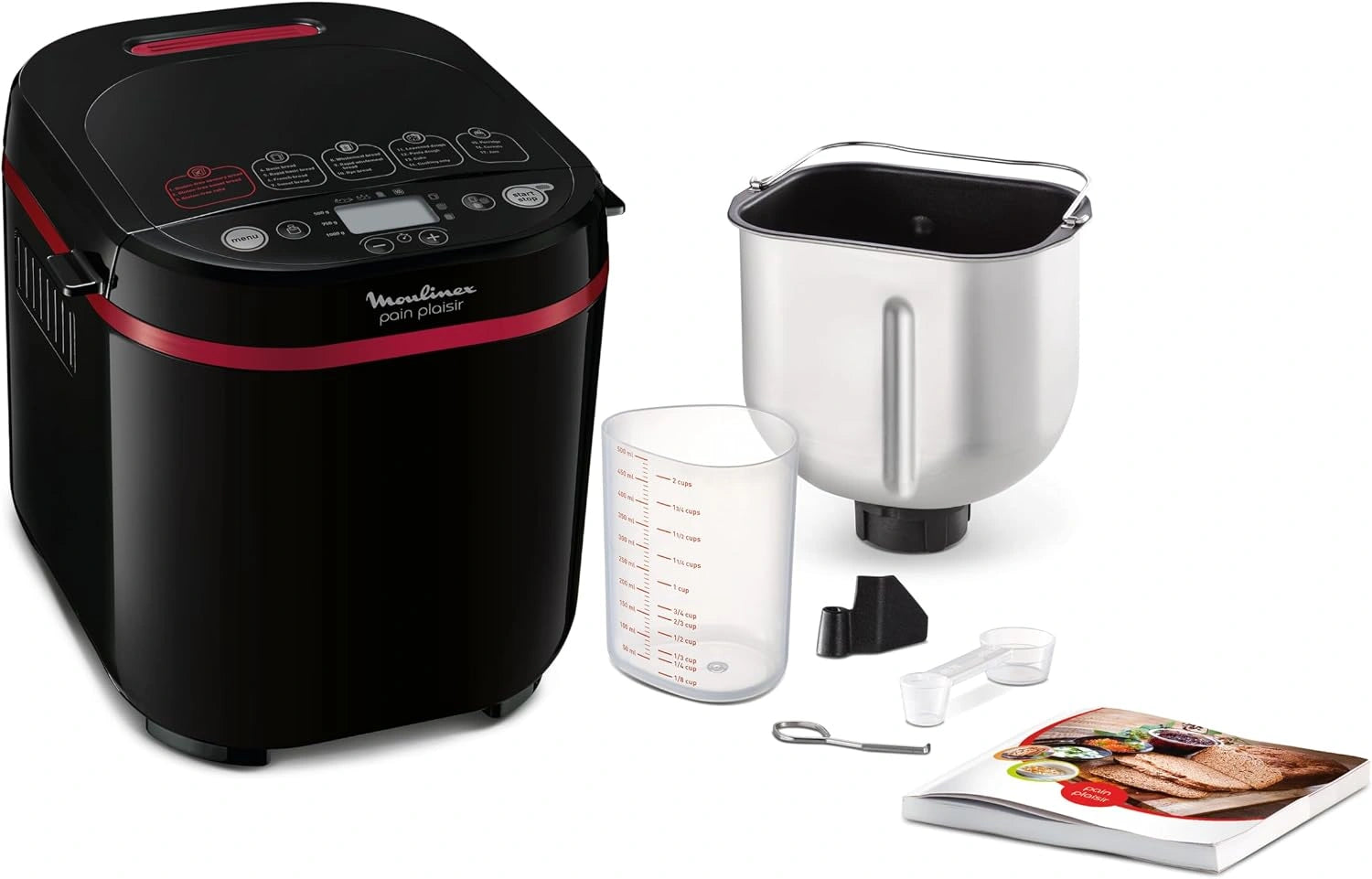 Moulinex - Machine à pain Plaisir 17 programmes - 1 kg - Noir