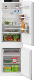 Bosch KIV86VSE0 Série 4 - Réfrigérateur combiné, 177.2 x 54.1 cm, 183 L, 30-35 dB, éclairage LED, Cool Airflow, alarme porte ouverte, encastrable