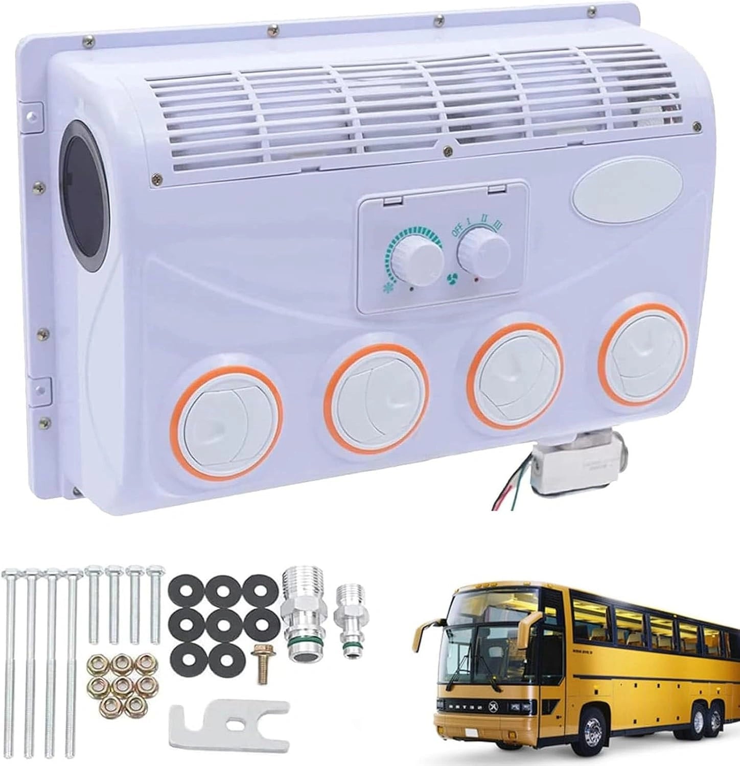 Climatiseur pour véhicules de Loisirs, sans consommation de Carburant 24 V, climatiseur 12/24 V CC pour camions, Camping-Cars, véhicules agricoles