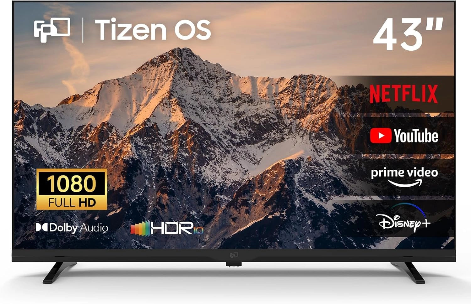 FPD Smart TV 43 Pouces Téléviseur Full HD 1080p Tizen OS Écran Plat TV, 350+ chaînes gratuites Samsung TV Plus, HDR10, Son Dolby Audio, SmartThings