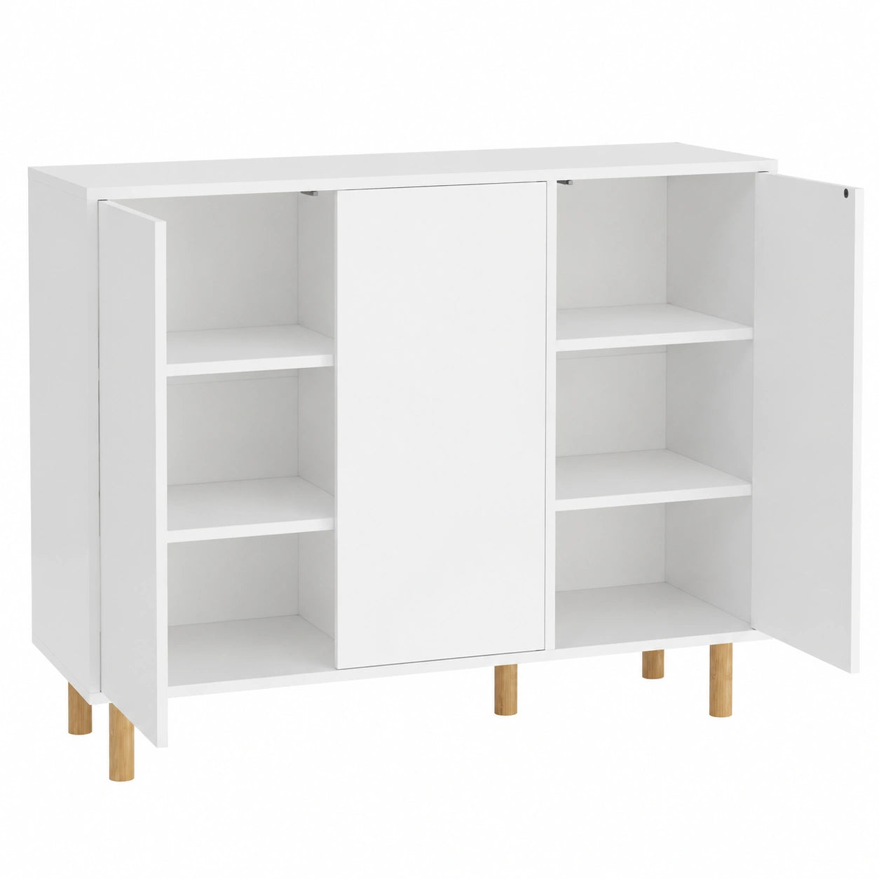 Buffet de Rangement avec Étagères Réglables et Portes