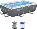 Bestway Steel Pro Max Kit Piscine Hors Sol - 282 cm x 196 cm x 84 cm - Gris, pompe, 662 L, 249 L