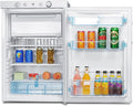 Smad Frigo Trimixte 12 V 220 V Gaz, Blanc, 100 L, Frigo Gaz Camping Car, Réfrigérateur Gaz avec Congélateur, pour Camping Car, Caravane, Cabanon