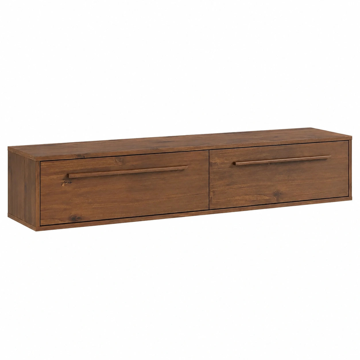 Meuble TV Mural en Bois avec Portes Design Moderne