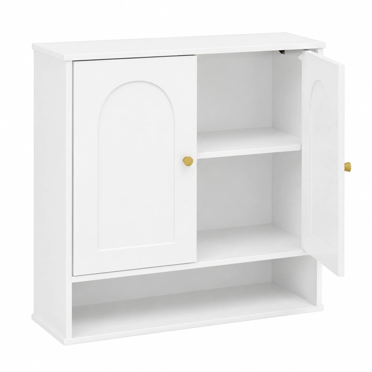 Armoire Murale de Salle de Bain avec Étagères Réglables