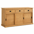 Buffet en bois avec tiroirs et portes coulissantes