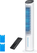 DREO Ventilateur Tour avec Refroidissement, Blanc, Rafraîchisseur d'Air Évaporatif 40 Pouces, Oscillation à 80°, 3 Modes, 4 Vitesses, Télécommande