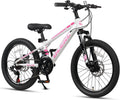 Glerc Skyline Vélo VTT Enfant 20 Et 24 Pouces pour Garçons Et Filles De 6 À 18 Ans, Vélo 21 Vitesses avec Suspension Avant Et Freins À Disque