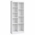 Grande étagère de rangement blanche à 6 niveaux pour salon et bureau