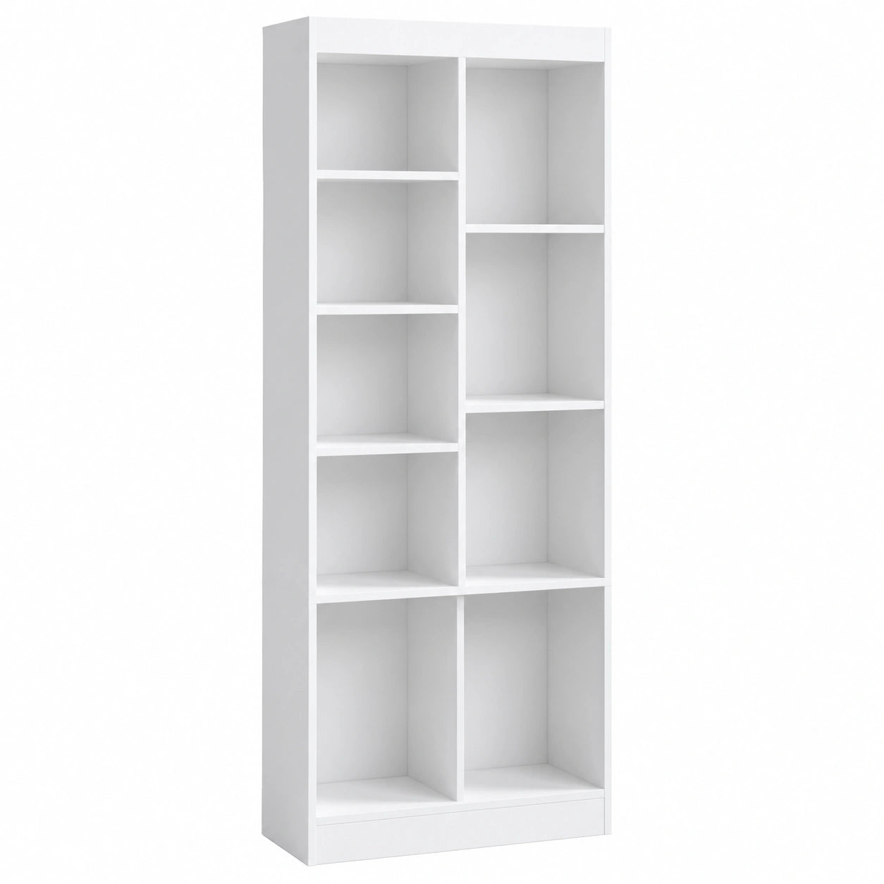 Grande étagère de rangement blanche à 6 niveaux pour salon et bureau