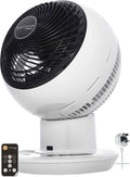 Iris Ohyama Woozoo, Blanc, 54㎡, 10 Vitesses, Minuteur 8h, PCF-SDC18T, Ventilateur de Table, Moteur CC, Oscillation Multidirectionnelle, Mode Sommeil