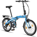 PACTO Vélo pliable de pour adulte - Cadre en aluminium de 27 cm - Roues en aluminium - 6 vitesses Shimano