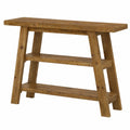 Table d'entrée rustique en bois avec étagères