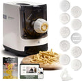 PASTAIO Machine à pâtes avec 11 Matrices. Pasta Maker, jusqu'à 800g de pâtes, jusqu'à 15 types de pâtes différentes. Classe Italie, balance intégrée